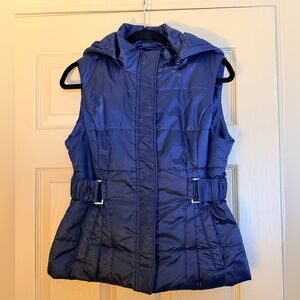 New York & Company Navy Puffer Vest